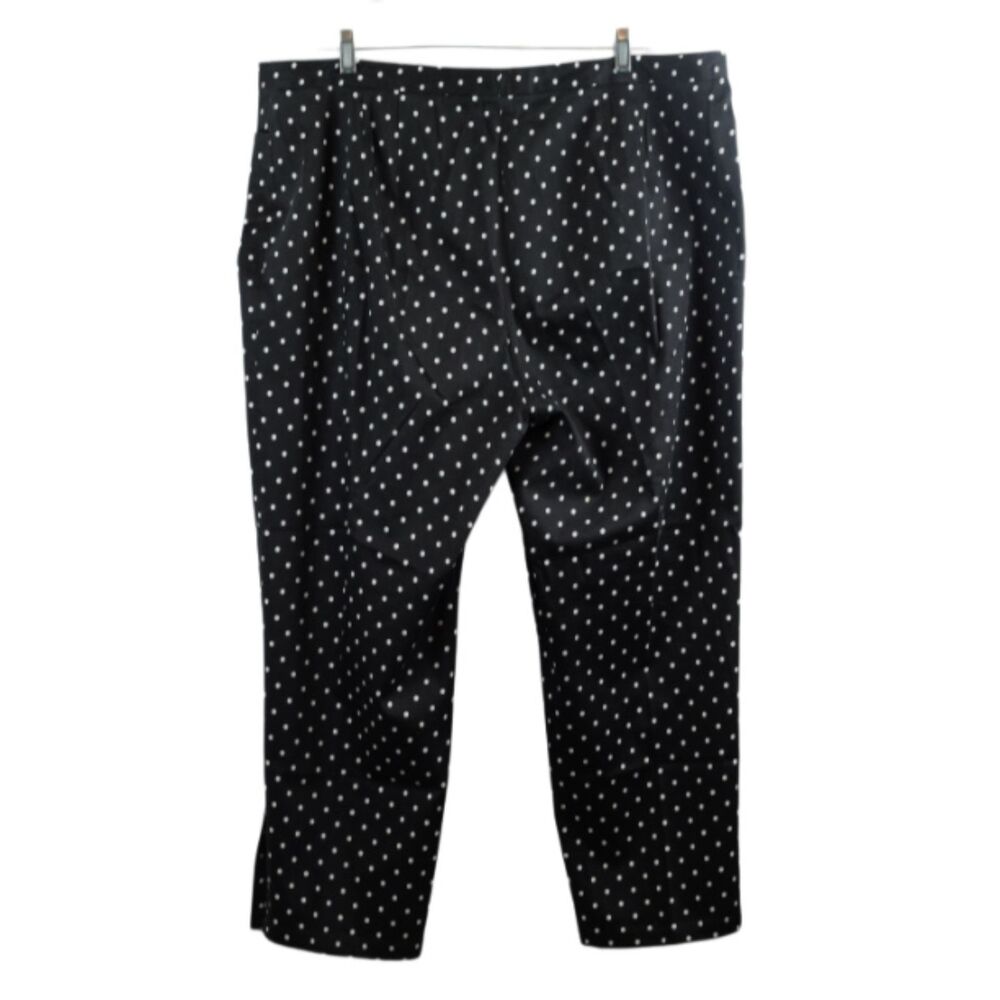 Real Clothing Black White Polka Dot Women's Pants Front Pockets Zip 20 058